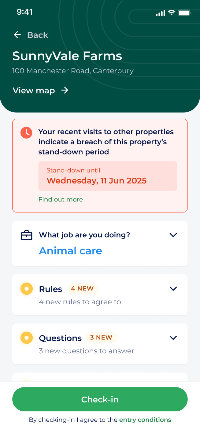 Biosecurity Second Screen Mobile