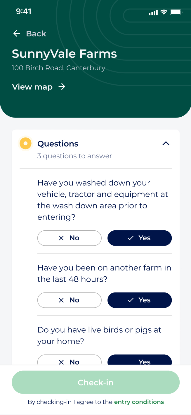 Biosecurity First Screen Mobile
