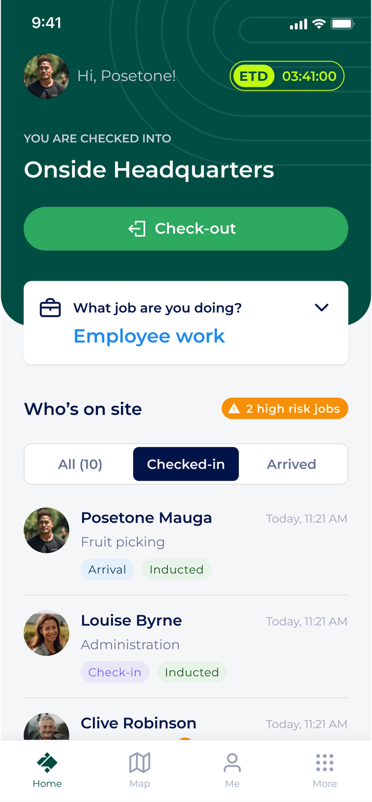 Lone Worker First Screen Middle