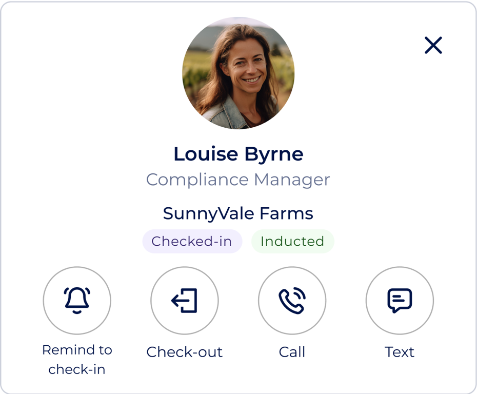 Visitor Management Third Screen Left