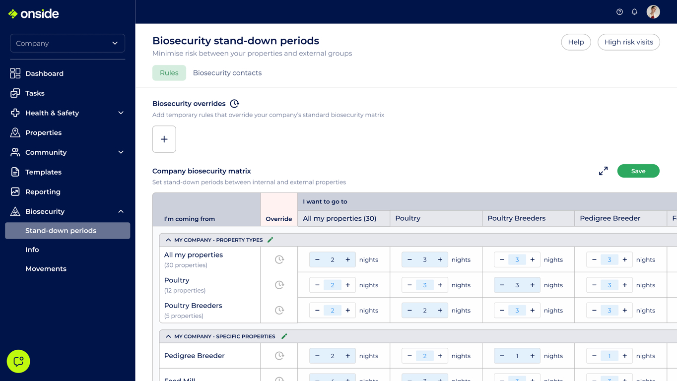 Biosecurity Second Screen Web Portal